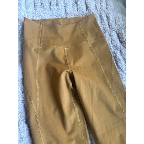 Girlfriend Collective Compressive High Rise Leggings Size XS Saddle Golden Brown - Picture 7 of 9